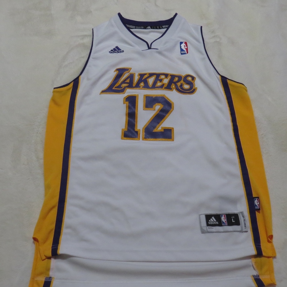 ADIDAS  MEN'S LAKERS BROWN JERSEY